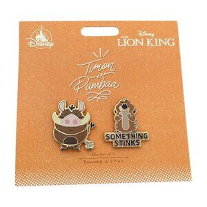 Disney Store Lion King Timon and Pumbaa Something Stinks Disney Duos Pin Set